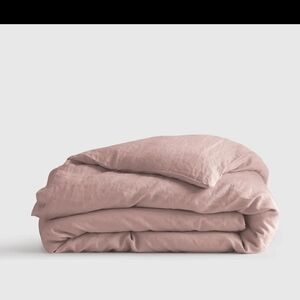 Quince European Linen Duvet Cover King / Cal King In Dusty Rose $170, New!